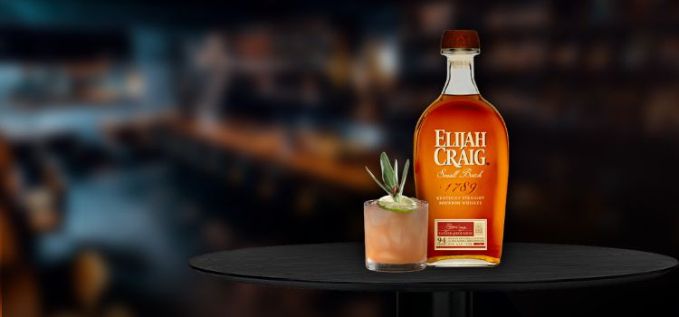 Elijah Craig with cocktail on table