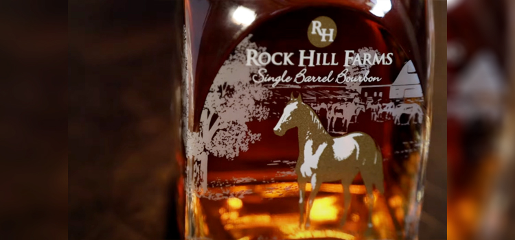 Close up Shot of Rock Hill Farms Single Barrel Bourbon Bottle