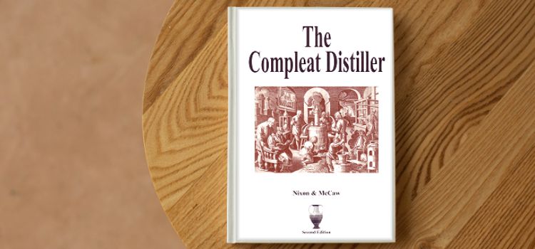 The Compleat Distiller (2nd Edition) Book on a table