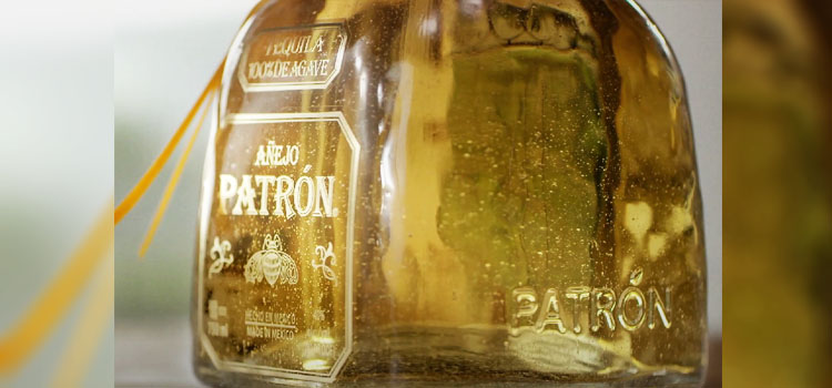 Close Up Image of Patron Anejo Bottle