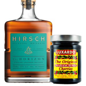 Hirsch The Horizon Straight Bourbon Whiskey with Luxardo Maraschino Cherries