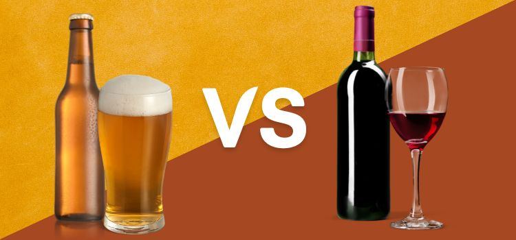 Beer vs wine bottles and glasses
