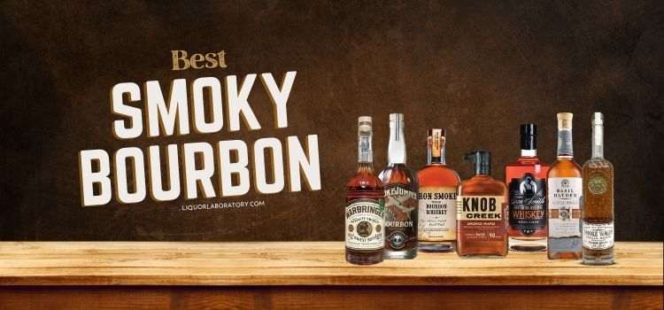 Smoky bourbon bottles lineup