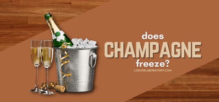 Champagne bottle and flutes, does champagne freeze
