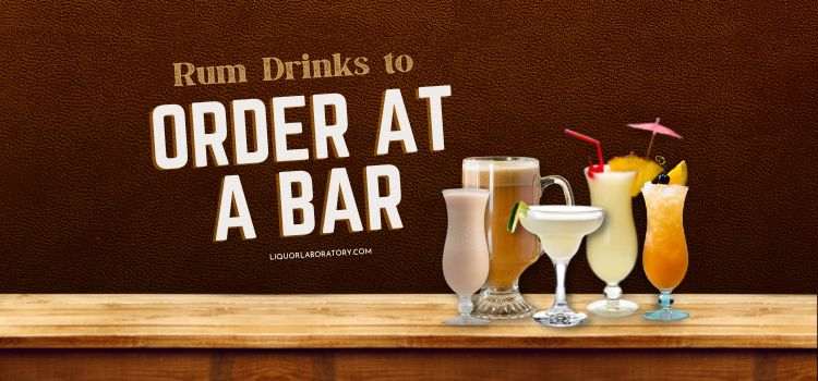 rum drinks to order at a bar